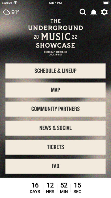 Emulate iPhone app Underground Music Showcase using MyAndroid