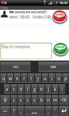 Emulate Android APK Undo SMS