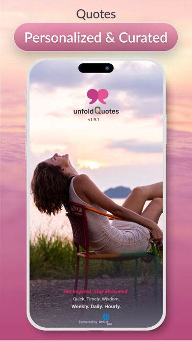 Emulate iPhone app unfoldQuotes using MyAndroid