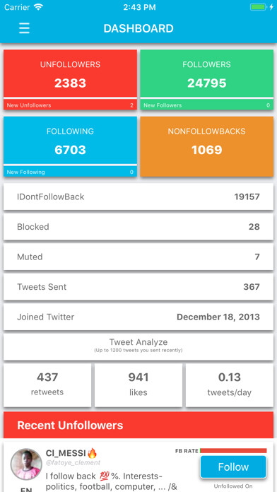 Emulate iPhone app Unfollower Stats using MyAndroid Emulate iPhone app Unfollower Stats using MyAndroid