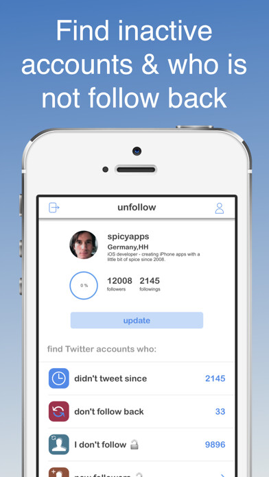 Emulate iPhone app unfollow for Twitter using MyAndroid Emulate iPhone app unfollow for Twitter using MyAndroid