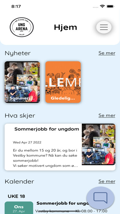 Emulate iPhone app Ung Arena Vestby using MyAndroid