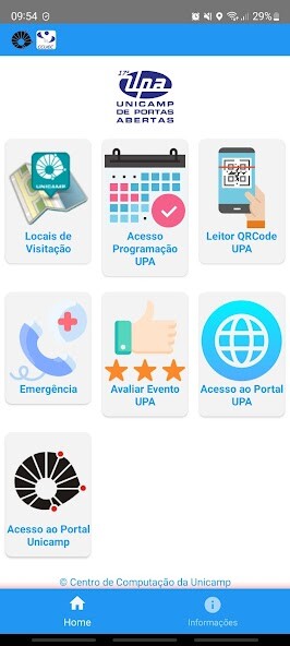 Run android online APK UNICAMP DE PORTAS ABERTAS from MyAndroid or emulate UNICAMP DE PORTAS ABERTAS using MyAndroid