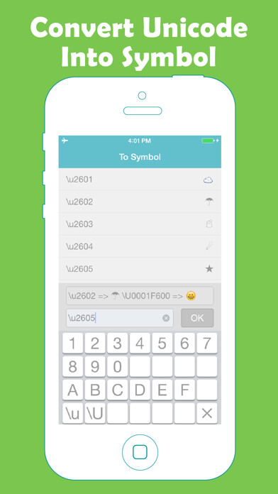 Emulate iPhone app Unicode Converter using MyAndroid