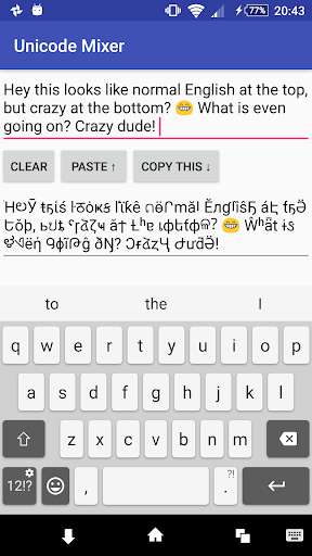 Run android online APK Unicode Mixer from MyAndroid or emulate Unicode Mixer using MyAndroid Run android online APK Unicode Mixer from MyAndroid or emulate Unicode Mixer using MyAndroid