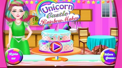 Emulate iPhone app Unicorn Castle Rainbow Cake using MyAndroid