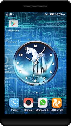 Emulate Android APK Unicorn Clock Live Wallpaper