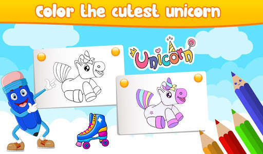 Run android online APK Unicorn Coloring Book - Drawing Book from MyAndroid or emulate Unicorn Coloring Book - Drawing Book using MyAndroid