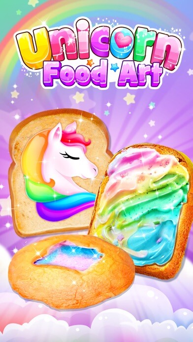 Emulate iPhone app Unicorn Food Art Design using MyAndroid