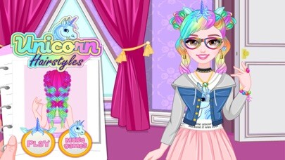 Emulate iPhone app Unicorn hairstyles princess using MyAndroid Emulate iPhone app Unicorn hairstyles princess using MyAndroid