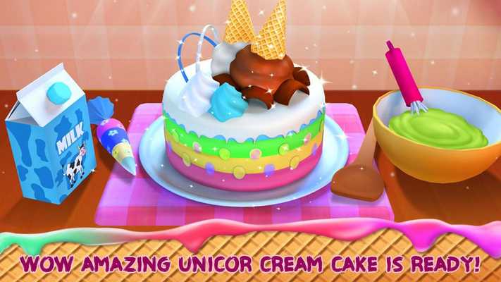 Emulate Android APK Unicorn Ice Cream Cake Maker : Sweet Dessert Shop