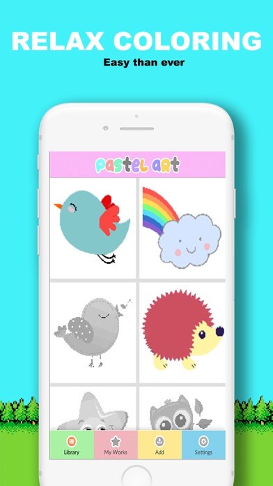 Emulate iPhone app Unicorn Pastel Color by Number using MyAndroid
