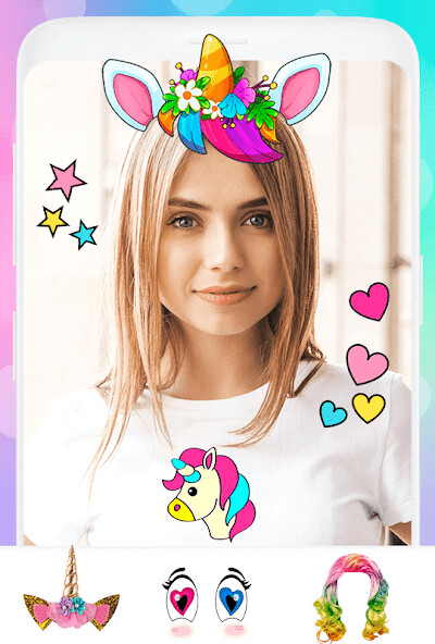 Run android online APK Unicorn photo editor camera from MyAndroid or emulate Unicorn photo editor camera using MyAndroid