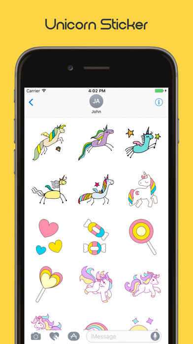Emulate iPhone app Unicorn Stickers Sweet using MyAndroid Emulate iPhone app Unicorn Stickers Sweet using MyAndroid
