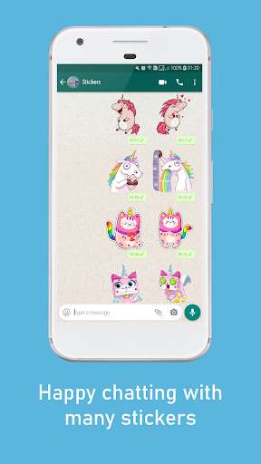 Run android online APK Unicorn Stickers WAStickerApps from MyAndroid or emulate Unicorn Stickers WAStickerApps using MyAndroid