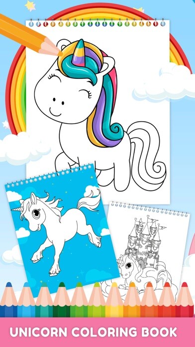 Emulate iPhone app Unicorn World – Coloring Book using MyAndroid