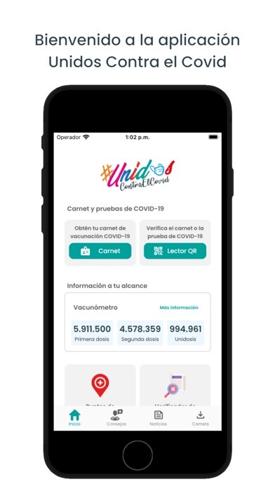 Emulate iPhone app Unidos Contra el Covid using MyAndroid