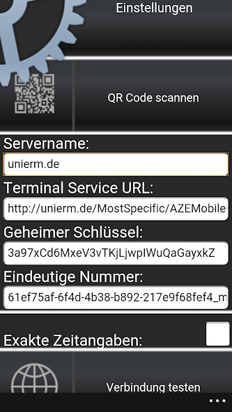 Emulate UniERM Mobiles Terminal from MyAndroid or run UniERM Mobiles Terminal using MyAndroid