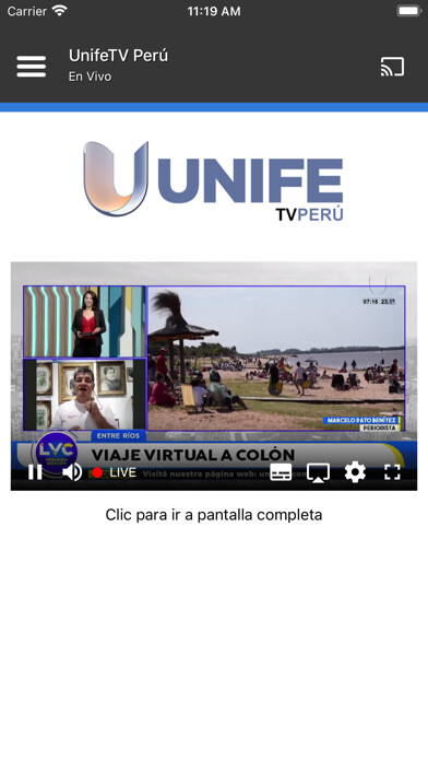 Emulate iPhone app UnifeTV Perú using MyAndroid