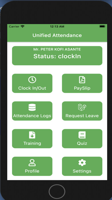 Emulate iPhone app Unified Attendance using MyAndroid Emulate iPhone app Unified Attendance using MyAndroid