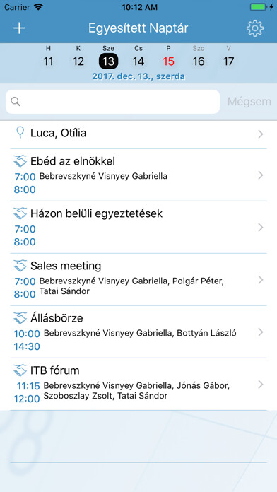 Emulate iPhone app Unified Calendar using MyAndroid