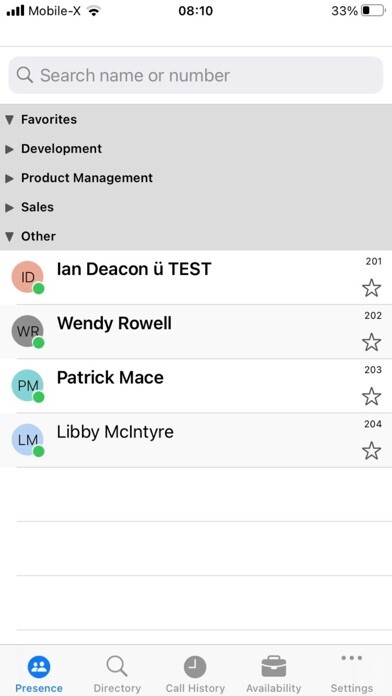 Emulate iPhone app Unified Communicator using MyAndroid