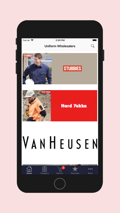Emulate iPhone app Uniform Wholesalers using MyAndroid Emulate iPhone app Uniform Wholesalers using MyAndroid