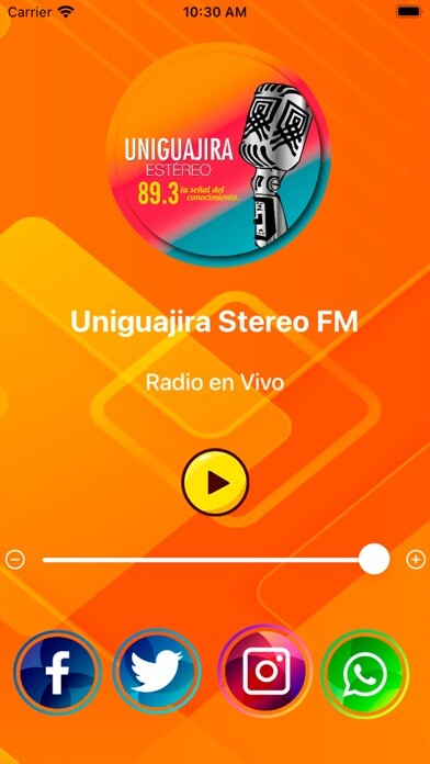 Emulate iPhone app Uniguajira Stereo using MyAndroid