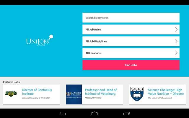 Emulate Android APK UniJobs Europe