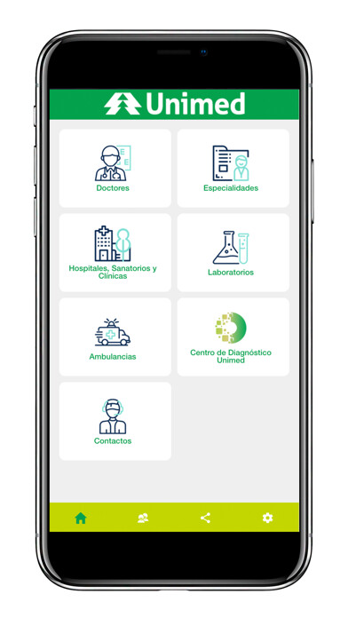 Emulate iPhone app Unimed - Guía Médica Paraguay using MyAndroid