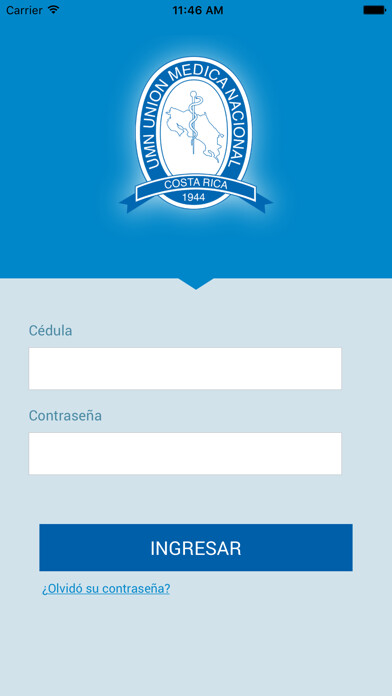 Emulate iPhone app Unión Médica Nacional using MyAndroid
