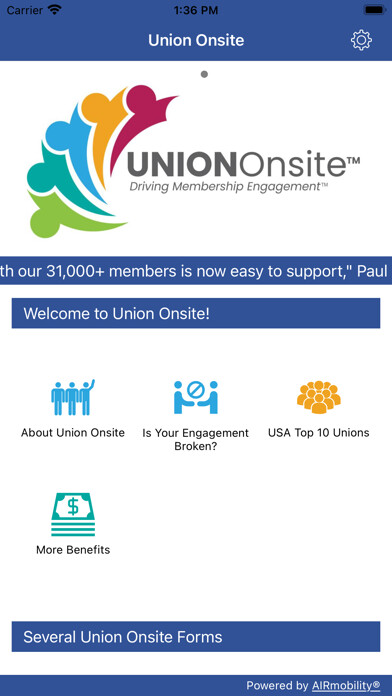 Run android online APK Union Onsite from MyAndroid or emulate Union Onsite using MyAndroid