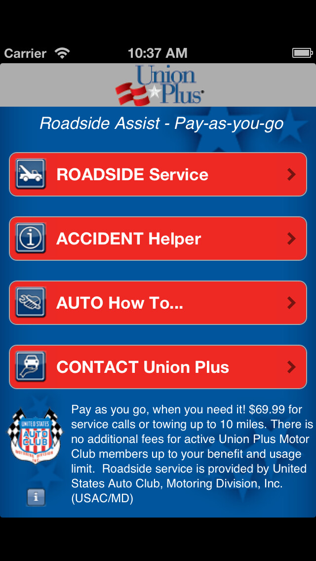 Emulate iPhone app Union Plus Roadside Assistance using MyAndroid Emulate iPhone app Union Plus Roadside Assistance using MyAndroid