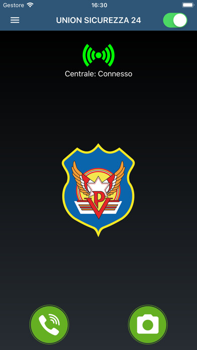 Emulate iPhone app UNION SICUREZZA 24 using MyAndroid