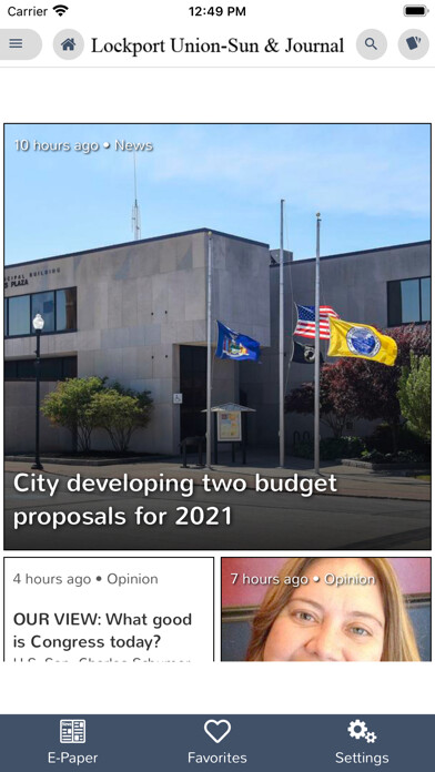 Emulate iPhone app Union-Sun&Journal-Lockport, NY using MyAndroid