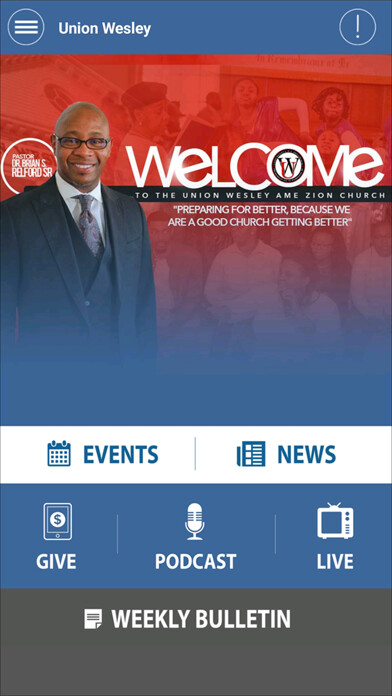 Emulate iPhone app Union Wesley AME Zion Church using MyAndroid Emulate iPhone app Union Wesley AME Zion Church using MyAndroid