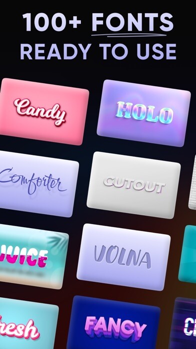 Emulate iPhone app Uniq: fonts for text art using MyAndroid