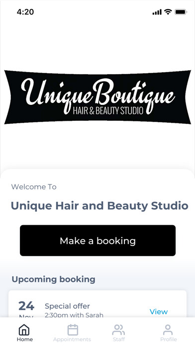 Run android online APK Unique Hair and Beauty Studio from MyAndroid or emulate Unique Hair and Beauty Studio using MyAndroid