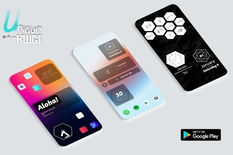 Run android online APK Unique widgets for kwgt from MyAndroid or emulate Unique widgets for kwgt using MyAndroid
