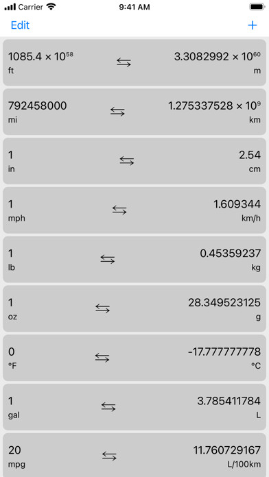 Emulate iPhone app Unit Converter For Geeks using MyAndroid