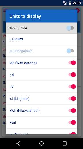 Emulate Android APK Unit converter of measurement and currency