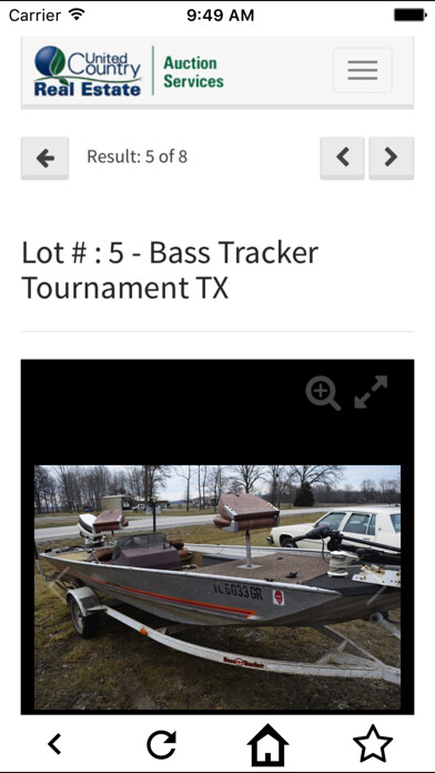 Emulate iPhone app United Country Online Auctions using MyAndroid