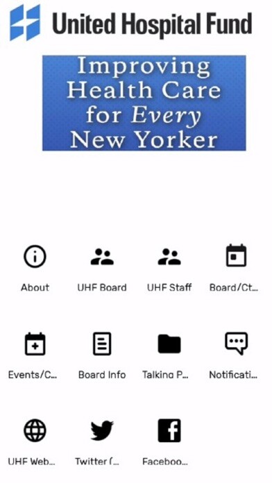 Emulate iPhone app United Hospital Fund App using MyAndroid