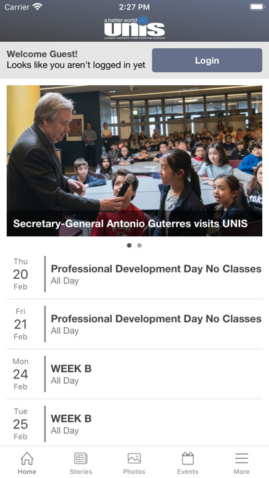 Emulate iPhone app United Nations Intl School using MyAndroid