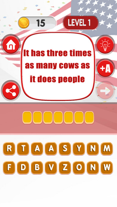 Emulate iPhone app United States Fun facts using MyAndroid
