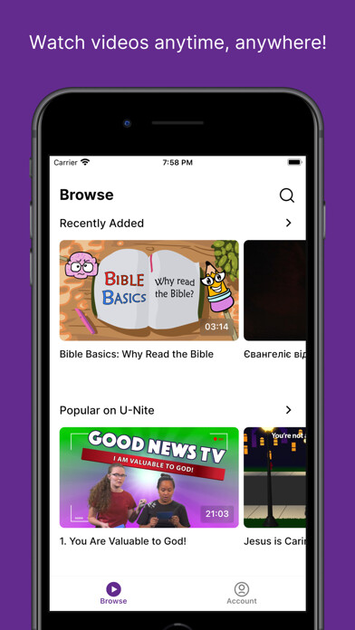 Emulate iPhone app U-Nite TV using MyAndroid