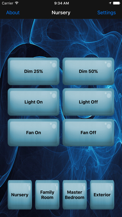 Emulate iPhone app Universal Home Automation using MyAndroid