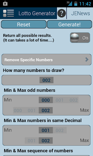 Run android online APK Universal Lotto Generator from MyAndroid or emulate Universal Lotto Generator using MyAndroid