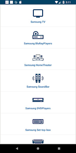 Run android online APK Universal Remote For Samsung from MyAndroid or emulate Universal Remote For Samsung using MyAndroid