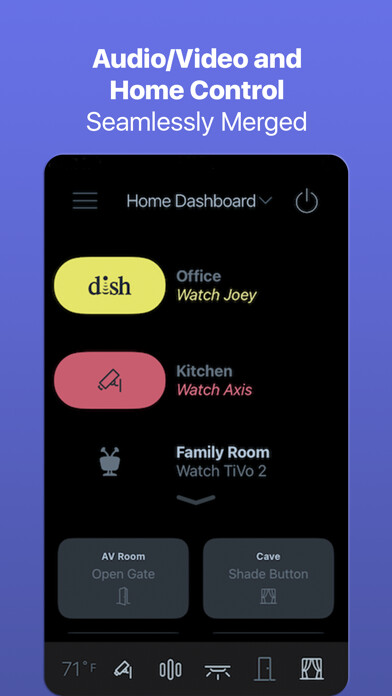 Emulate iPhone app Universal Remote – Roomie using MyAndroid
